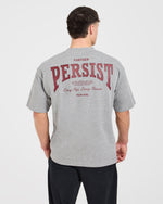 Cam Kissel x Persist Oversized T Shirt - Mid Gris Marl
