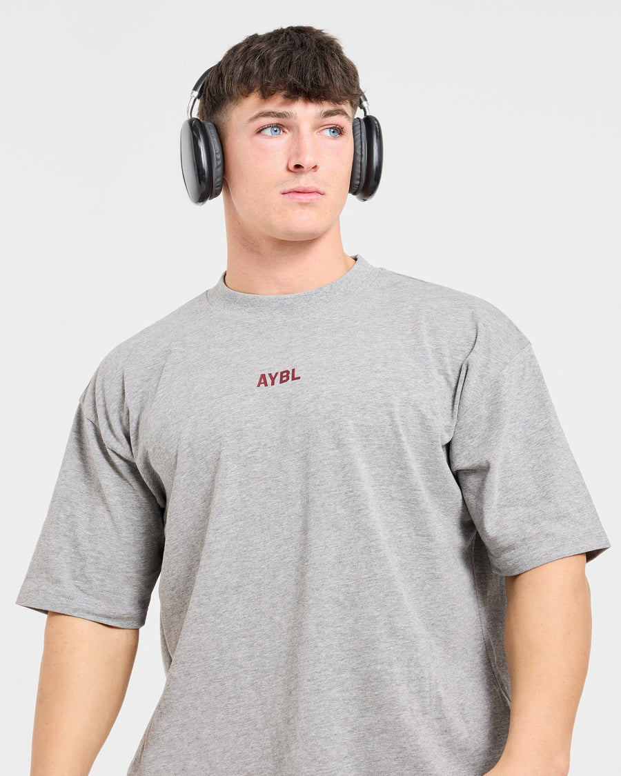 Cam Kissel x Persist Oversized T Shirt - Mid Gris Marl