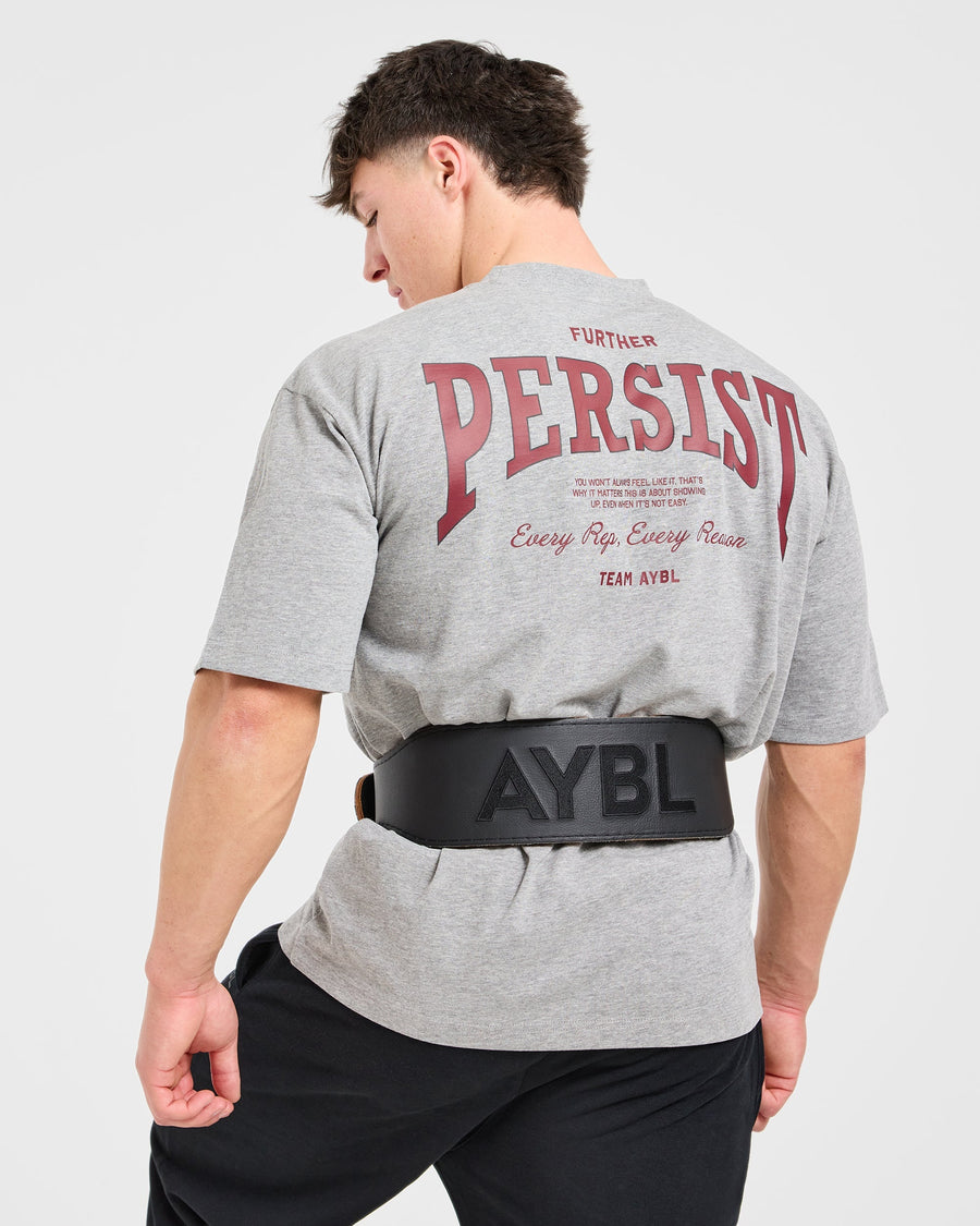 Cam Kissel x Persist Oversized T Shirt - Mid Gris Marl
