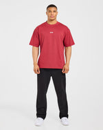 Wesley Vissers X Beyond Limits Oversized T Shirt - Rouge