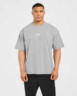 Wesley Vissers X Beyond Limits Oversized T Shirt - Dark Grey Marl/Navy