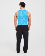 Camo Seamless Tank - Bright Aqua