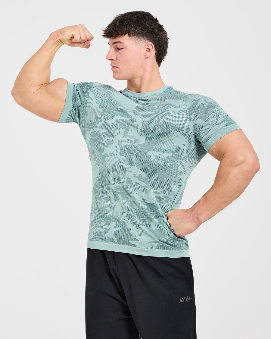 Camo Seamless T Shirt - Mist Sage