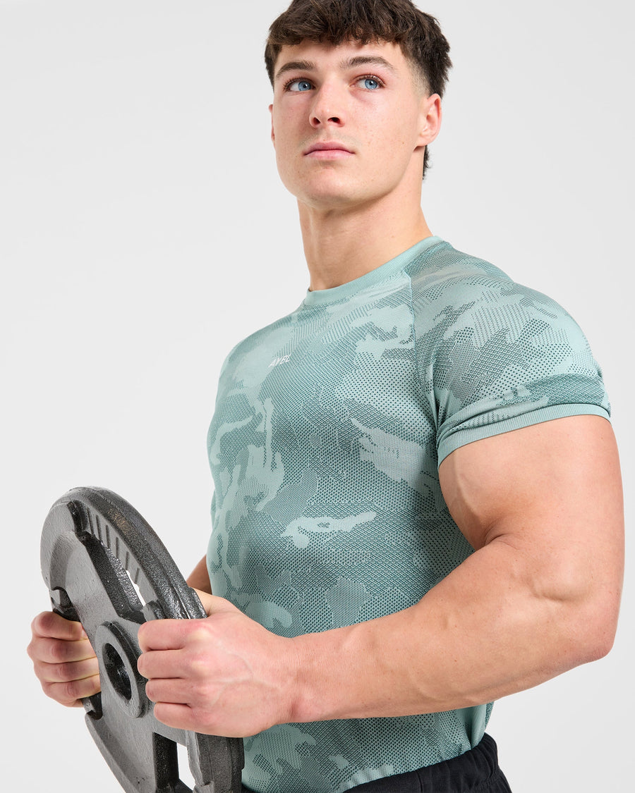 Camo Seamless T Shirt - Mist Sage