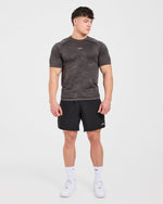 Camo Seamless T Shirt - Charcoal