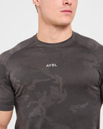 Camo Seamless T Shirt - Charcoal