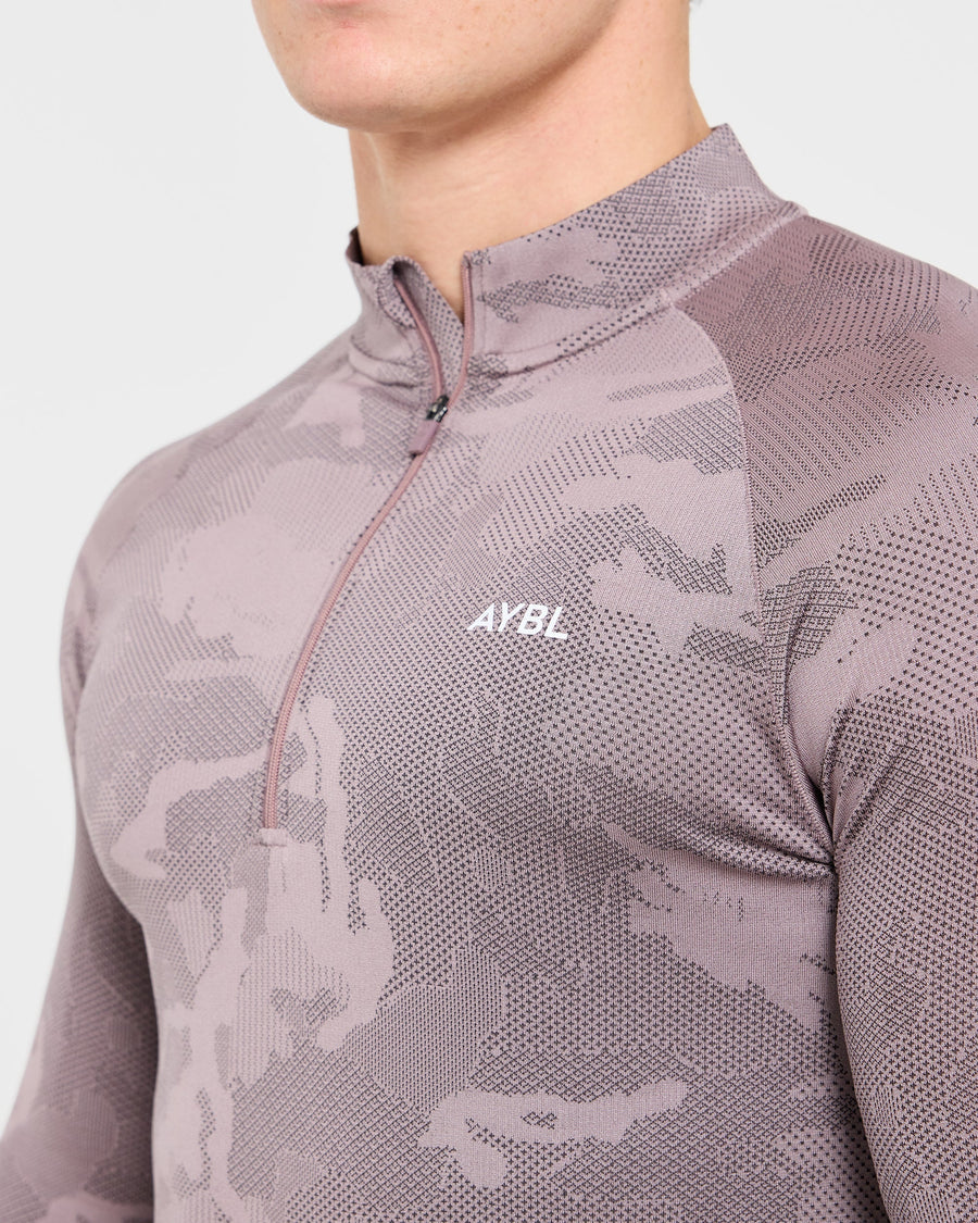 Camo Seamless 1/4 Zip Pullover - Woodland Taupe