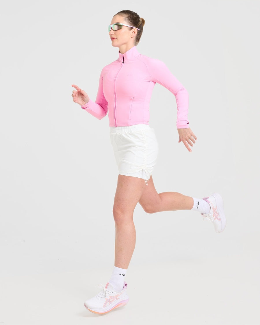 Run Zip Jacket - Spring Rose