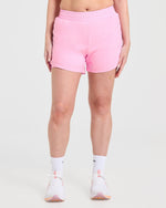 Run Ruched Shorts - Spring Rose