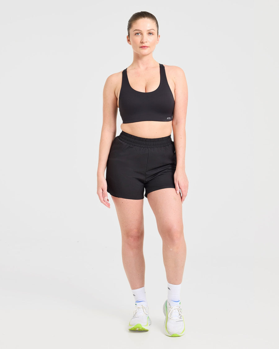 Run Ruched Shorts - Noir