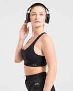Run Cross Back Sports Bra - Noir
