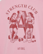 AYBL Strength Club Oversized T Shirt - Dusty Rose