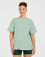 AYBL Strength Club Oversized T Shirt - Dark Sage
