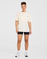 AYBL Strength Club Oversized T Shirt - Cream