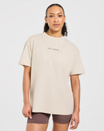 Sports Collective Oversized T Shirt - Beige