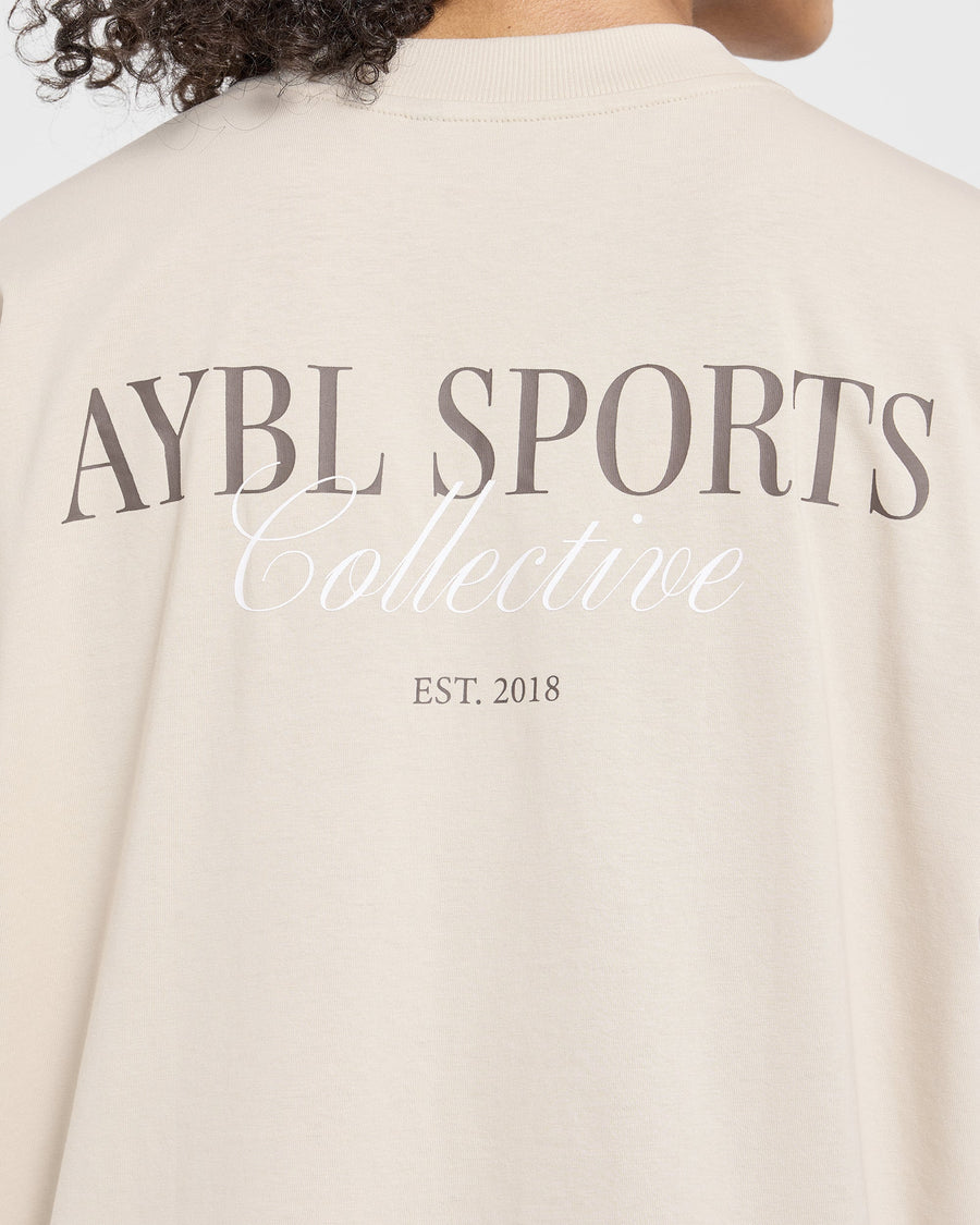 Sports Collective Oversized T Shirt - Beige
