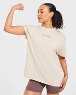 Sports Collective Oversized T Shirt - Beige
