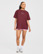Sports Collective Oversized T Shirt - Rouge Wine