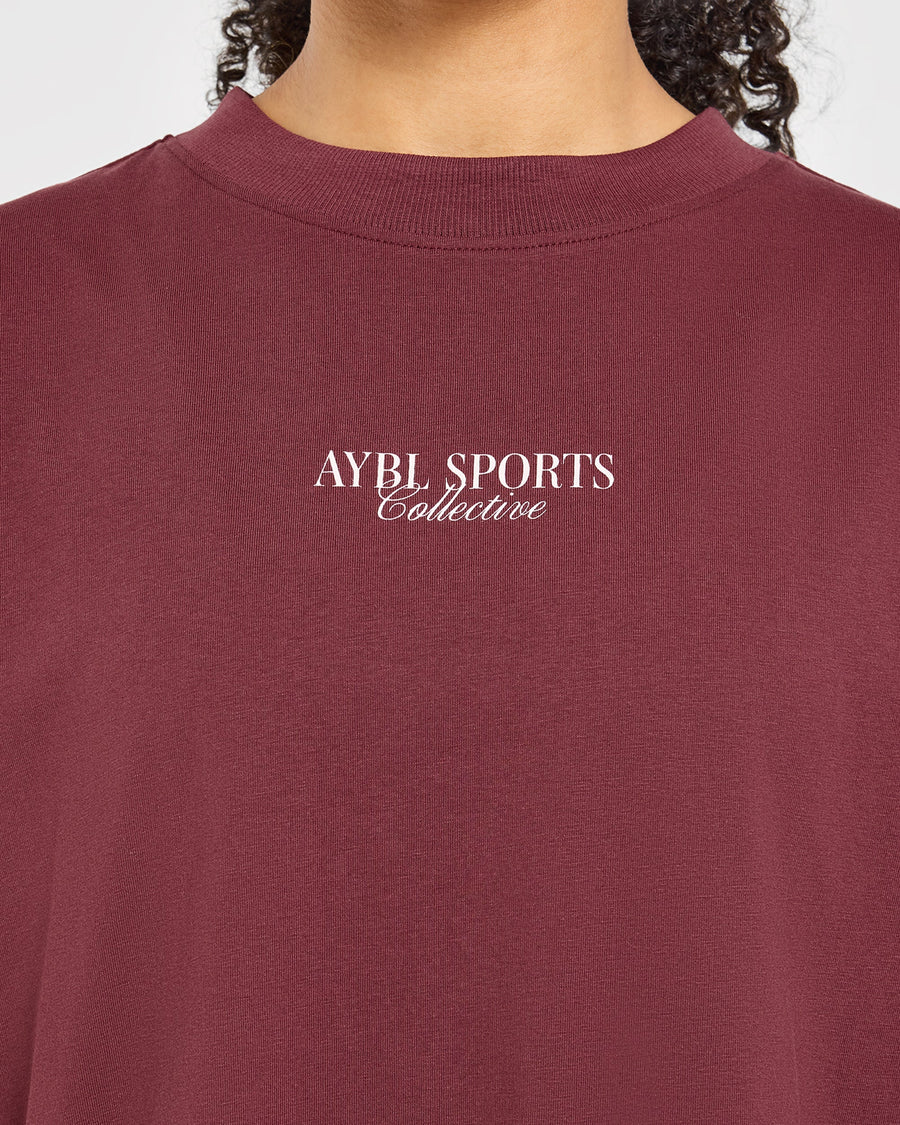 Sports Collective Oversized T Shirt - Rouge Wine