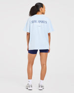 Sports Collective Oversized T Shirt - Bleu