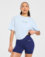 Sports Collective Oversized T Shirt - Bleu
