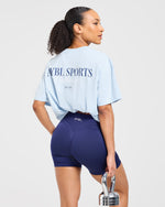 Sports Collective Oversized T Shirt - Bleu