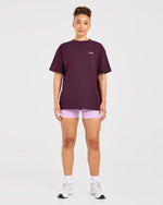 Lift Graphic Oversized T Shirt - Plum