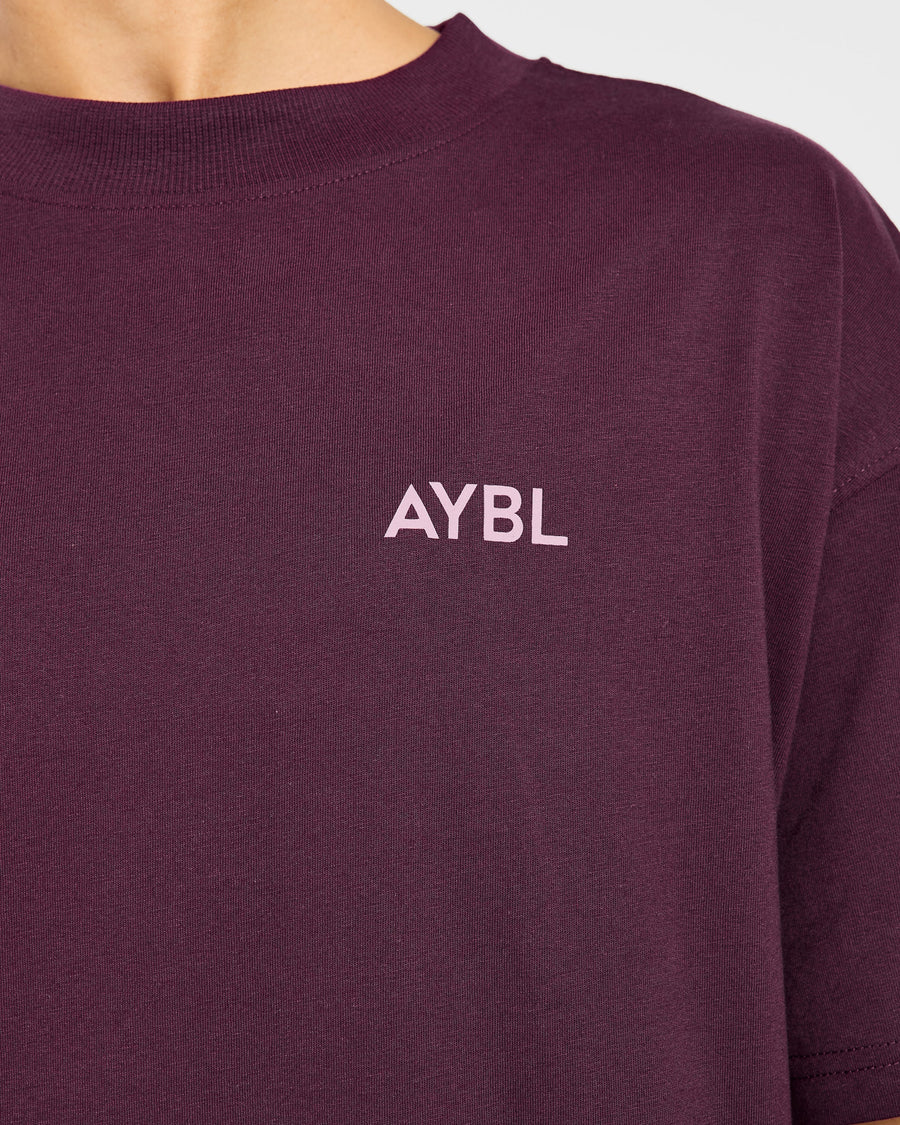 Lift Graphic Oversized T Shirt - Plum