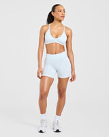 Adapt Seamless Strappy Sports Bra - Iced Bleu