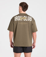 AYBL Iron Club Oversized T Shirt - Olive Vert