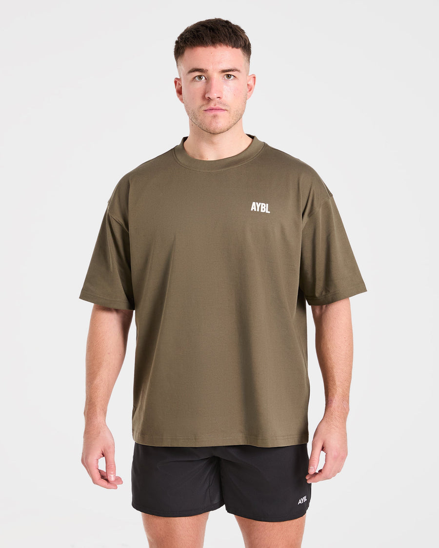 AYBL Iron Club Oversized T Shirt - Olive Vert