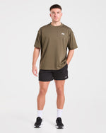 AYBL Iron Club Oversized T Shirt - Olive Vert