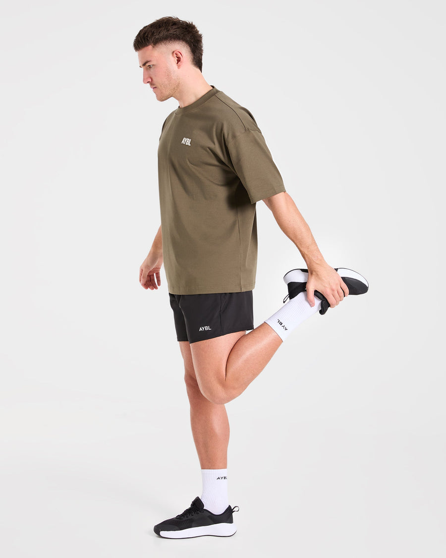 AYBL Iron Club Oversized T Shirt - Olive Vert