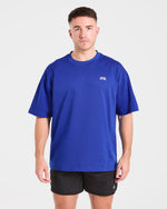 Gym Chalk Oversized T Shirt - Cobalt Bleu