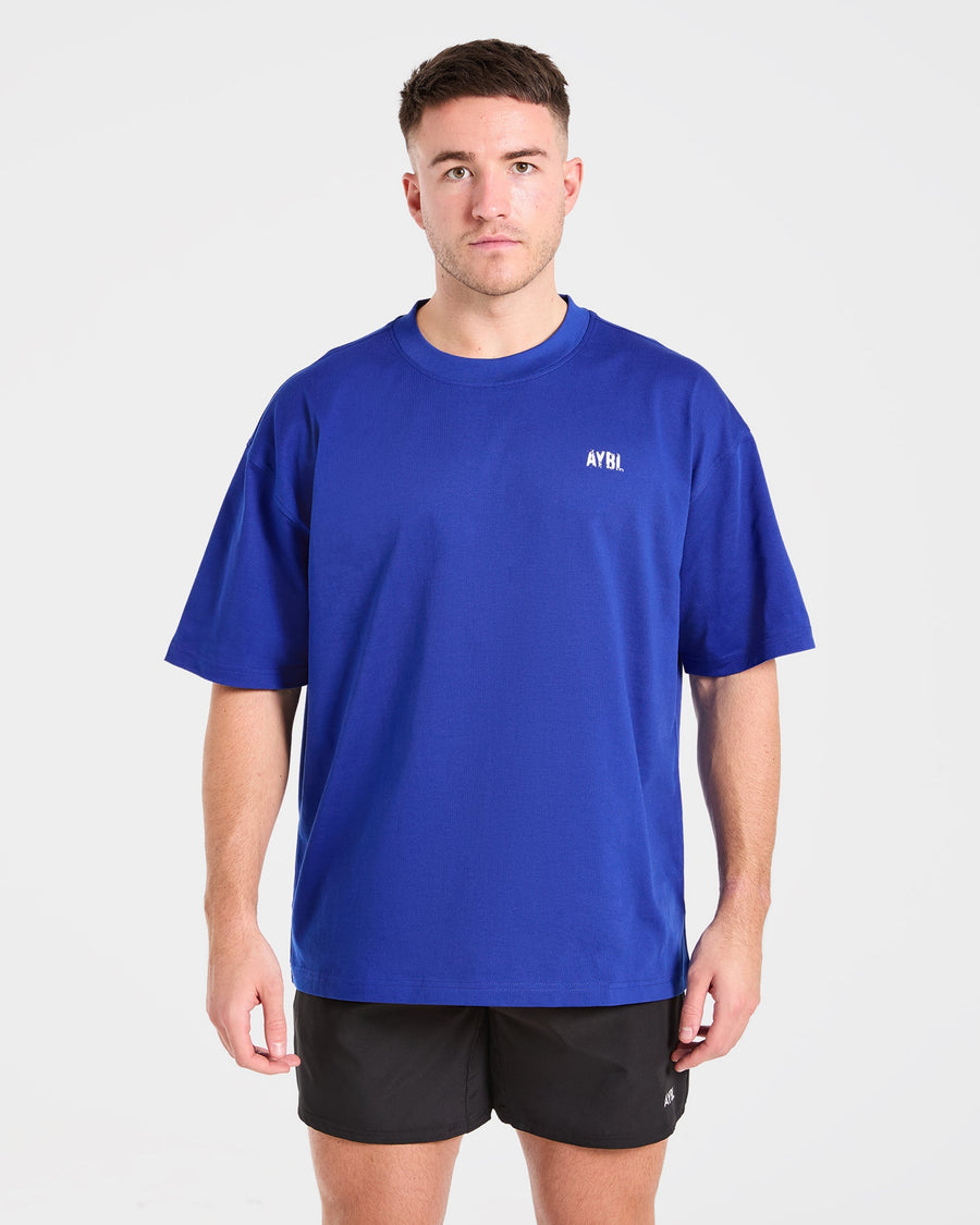 Gym Chalk Oversized T Shirt - Cobalt Bleu