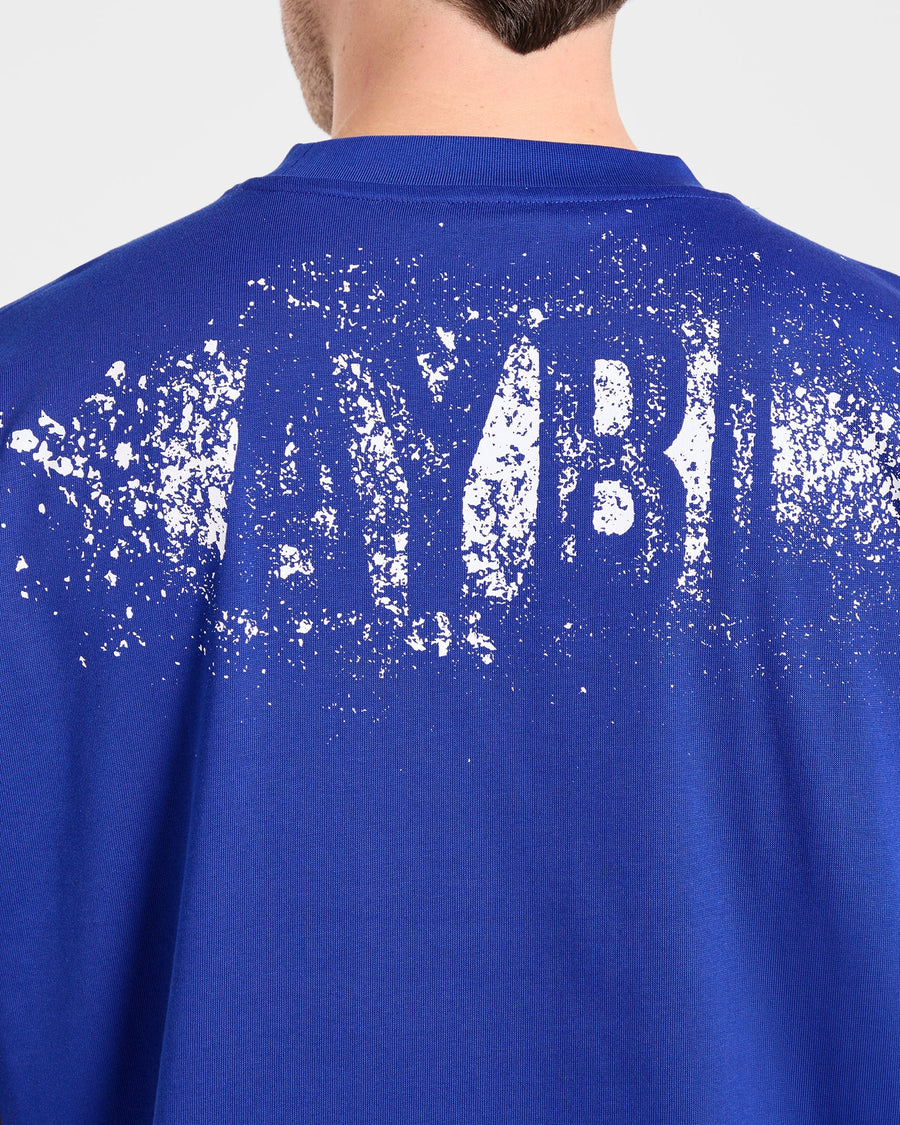 Gym Chalk Oversized T Shirt - Cobalt Bleu