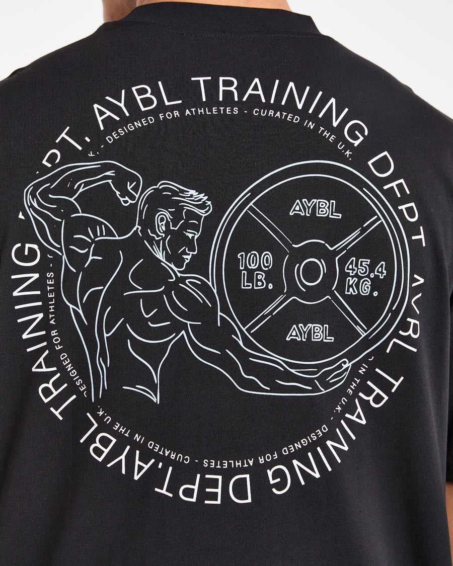 Training Dept. Illustration Oversized T Shirt - Noir