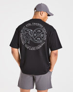 Training Dept. Illustration Oversized T Shirt - Noir