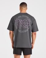 Training Dept. Illustration Oversized T Shirt - Charcoal