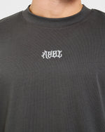 Lift Forge Oversized T Shirt - Charcoal/Rouge