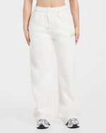 Sports Society Oversized Straight Leg Joggers - Off Blanc