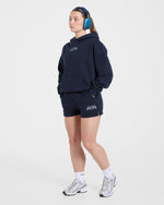 Sports Society Oversized Shorts - Navy