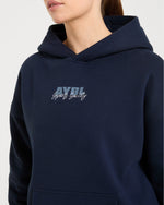 Sports Society Oversized Hoodie - Navy