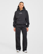 Sports Society Oversized Hoodie - Charcoal