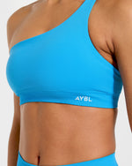 Enhance Seamless One Shoulder Sports Bra - Summer Cobalt