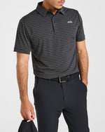 Classic Stripe Polo - Charcoal
