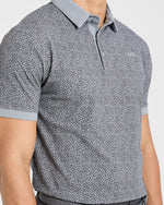 Precision Leopard Polo - Charcoal
