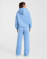 AYBL Club Oversized Straight Leg Joggers - Bleu
