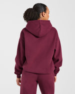 AYBL Club Oversized Hoodie - Burgundy/Rose