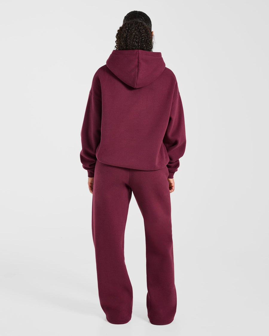 AYBL Club Oversized Hoodie - Burgundy/Rose